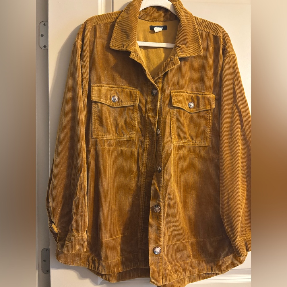 Madewell Golden Tan Corduroy Shacket